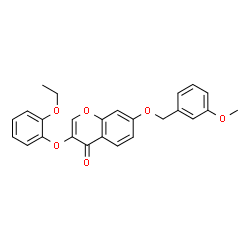 ChemSpider 2D Image | 3-(2-Ethoxyphenoxy)-7-[(3-methoxybenzyl)oxy]-4H-chromen-4-one | C25H22O6