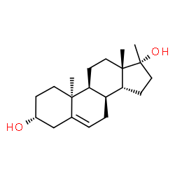 ChemSpider 2D Image | (3alpha,8alpha,10alpha,14beta,17alpha)-17-Methylandrost-5-ene-3,17-diol | C20H32O2