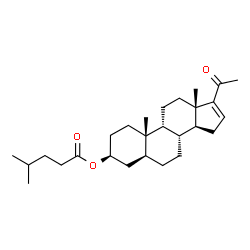 ChemSpider 2D Image | (3beta,5alpha,9beta)-20-Oxopregn-16-en-3-yl 4-methylpentanoate | C27H42O3