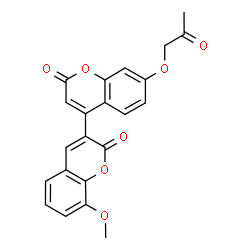ChemSpider 2D Image | 8-Methoxy-7'-(2-oxopropoxy)-2H,2'H-3,4'-bichromene-2,2'-dione | C22H16O7