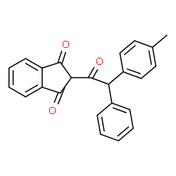 ChemSpider 2D Image | 2-((4-Methylphenyl)phenylacetyl)-1H-indene-1,3(2H)-dione | C24H18O3