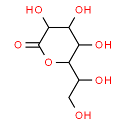 ChemSpider 2D Image | 6-(1,2-Dihydroxyethyl)-3,4,5-trihydroxytetrahydro-2H-pyran-2-one | C7H12O7
