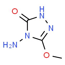 ChemSpider 2D Image | 4-Amino-5-methoxy-2,4-dihydro-3H-1,2,4-triazol-3-one | C3H6N4O2
