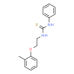 ChemSpider 2D Image | 1-[2-(2-Methylphenoxy)ethyl]-3-phenylthiourea | C16H18N2OS