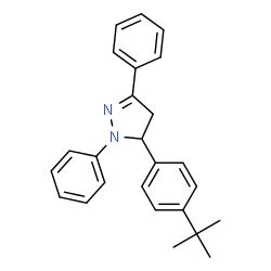 ChemSpider 2D Image | 5-(4-Butylphenyl)-1,3-phenylpyrazoline | C25H26N2