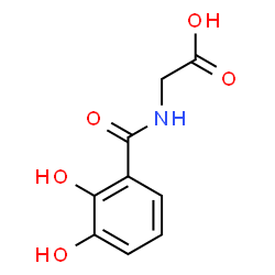 ChemSpider 2D Image | N-(2,3-Dihydroxybenzoyl)glycine | C9H9NO5