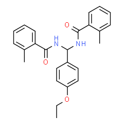 ChemSpider 2D Image | N,N'-[(4-Ethoxyphenyl)methylene]bis(2-methylbenzamide) | C25H26N2O3