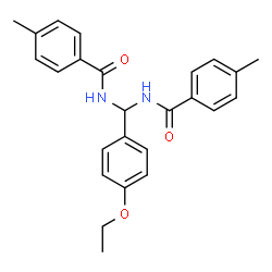 ChemSpider 2D Image | N,N'-[(4-Ethoxyphenyl)methylene]bis(4-methylbenzamide) | C25H26N2O3