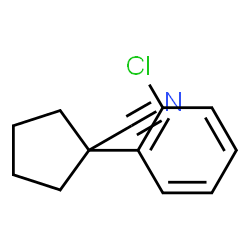 ChemSpider 2D Image | 1-(2-Chlorophenyl)cyclopentanecarbonitrile | C12H12ClN