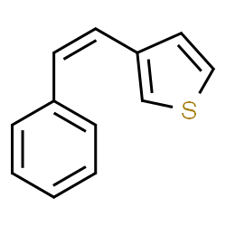 ChemSpider 2D Image | 3-[(Z)-2-Phenylvinyl]thiophene | C12H10S