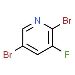 ChemSpider 2D Image | 2,5-Dibromo-3-fluoropyridine | C5H2Br2FN