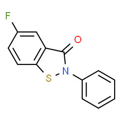ChemSpider 2D Image | 5-fluoro-2-phenyl-1,2-benzothiazol-3-one | C13H8FNOS