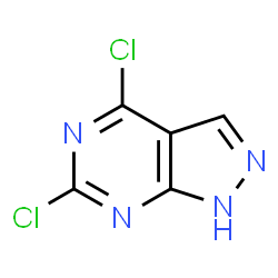 ChemSpider 2D Image | 4,6-Dichloro-1H-pyrazolo[3,4-d]pyrimidine | C5H2Cl2N4