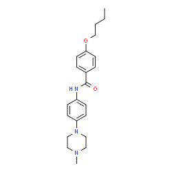 ChemSpider 2D Image | 4-Butoxy-N-[4-(4-methyl-1-piperazinyl)phenyl]benzamide | C22H29N3O2
