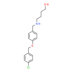 ChemSpider 2D Image | 4-({4-[(4-Chlorobenzyl)oxy]benzyl}amino)-1-butanol | C18H22ClNO2