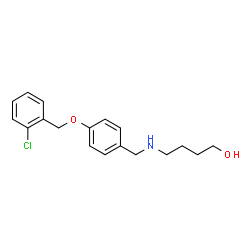 ChemSpider 2D Image | 4-({4-[(2-Chlorobenzyl)oxy]benzyl}amino)-1-butanol | C18H22ClNO2