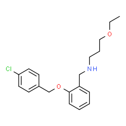 ChemSpider 2D Image | N-{2-[(4-Chlorobenzyl)oxy]benzyl}-3-ethoxy-1-propanamine | C19H24ClNO2