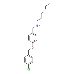 ChemSpider 2D Image | N-{4-[(4-Chlorobenzyl)oxy]benzyl}-3-ethoxy-1-propanamine | C19H24ClNO2