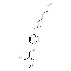 ChemSpider 2D Image | N-{4-[(2-Chlorobenzyl)oxy]benzyl}-3-ethoxy-1-propanamine | C19H24ClNO2