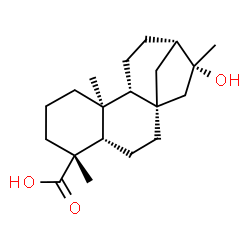 ChemSpider 2D Image | (5beta,8alpha,9beta,10alpha,16beta)-16-Hydroxykauran-18-oic acid | C20H32O3