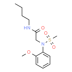 ChemSpider 2D Image | N-Butyl-N~2~-(2-methoxyphenyl)-N~2~-(methylsulfonyl)glycinamide | C14H22N2O4S
