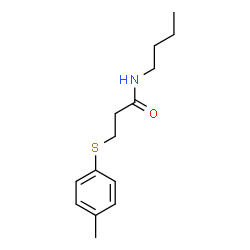 ChemSpider 2D Image | N-Butyl-3-[(4-methylphenyl)sulfanyl]propanamide | C14H21NOS