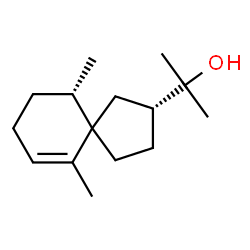 ChemSpider 2D Image | 2-[(2R,10S)-6,10-Dimethylspiro[4.5]dec-6-en-2-yl]-2-propanol | C15H26O