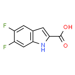 ChemSpider 2D Image | 5,6-Difluoroindole-2-carboxylic acid | C9H5F2NO2