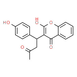 ChemSpider 2D Image | 2-Hydroxy-3-[1-(4-hydroxyphenyl)-3-oxobutyl]-4H-chromen-4-one | C19H16O5