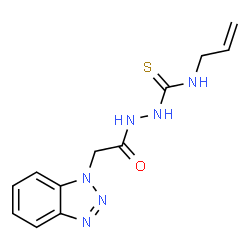 ChemSpider 2D Image | N-Allyl-2-(1H-benzotriazol-1-ylacetyl)hydrazinecarbothioamide | C12H14N6OS
