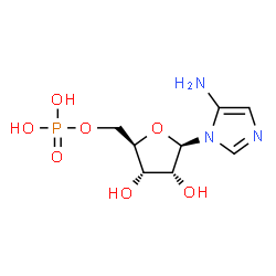 ChemSpider 2D Image | 5-aminoimidazole ribotide | C8H14N3O7P