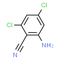 ChemSpider 2D Image | 2-Amino-4,6-dichlorobenzonitrile | C7H4Cl2N2