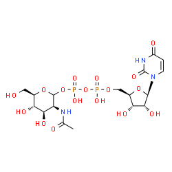 ChemSpider 2D Image | UDP-N-acetyl-D-mannosamine | C17H27N3O17P2