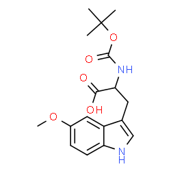 ChemSpider 2D Image | 5-Methoxy-N-{[(2-methyl-2-propanyl)oxy]carbonyl}tryptophan | C17H22N2O5