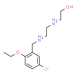 ChemSpider 2D Image | N-(5-Chloro-2-ethoxybenzyl)-N'-(2-hydroxyethyl)-1,2-ethanediaminium | C13H23ClN2O2