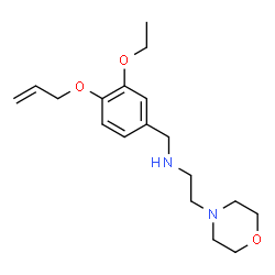 ChemSpider 2D Image | N-[4-(Allyloxy)-3-ethoxybenzyl]-2-(4-morpholinyl)ethanamine | C18H28N2O3