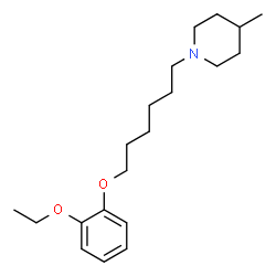 ChemSpider 2D Image | 1-[6-(2-Ethoxyphenoxy)hexyl]-4-methylpiperidine | C20H33NO2
