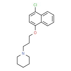 ChemSpider 2D Image | 1-{3-[(4-Chloro-1-naphthyl)oxy]propyl}piperidine | C18H22ClNO