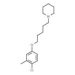 ChemSpider 2D Image | 1-[5-(4-Chloro-3-methylphenoxy)pentyl]piperidine | C17H26ClNO
