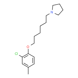 ChemSpider 2D Image | 1-[6-(2-Chloro-4-methylphenoxy)hexyl]pyrrolidine | C17H26ClNO
