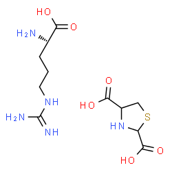 ChemSpider 2D Image | 1,3-Thiazolidine-2,4-dicarboxylic acid - L-arginine (1:1) | C11H21N5O6S