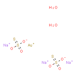 ChemSpider 2D Image | Sodium thiosulfatoaurate(I) dihydrate | H4AuNa3O8S4