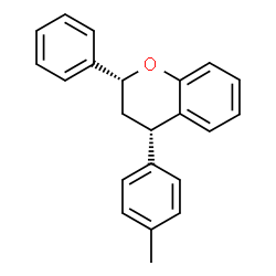 ChemSpider 2D Image | (2R,4S)-4-(4-Methylphenyl)-2-phenylchromane | C22H20O