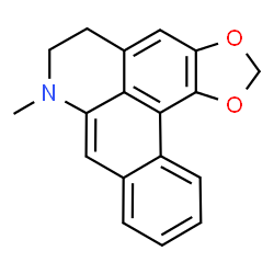 ChemSpider 2D Image | 6,7-Dihydro-7-methyl-5H-benzo[g]-1,3-benzodioxolo[6,5,4-de]quinoline | C18H15NO2