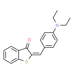 ChemSpider 2D Image | (2E)-2-[4-(Diethylamino)benzylidene]-1-benzothiophen-3(2H)-one | C19H19NOS