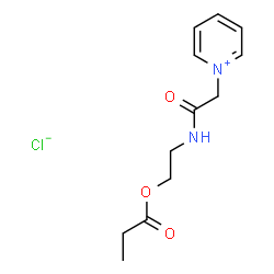 ChemSpider 2D Image | 1-(2-Oxo-2-{[2-(propionyloxy)ethyl]amino}ethyl)pyridinium chloride | C12H17ClN2O3