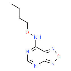 ChemSpider 2D Image | N-Butoxy[1,2,5]oxadiazolo[3,4-d]pyrimidin-7-amine | C8H11N5O2