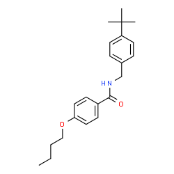 ChemSpider 2D Image | 4-Butoxy-N-[4-(2-methyl-2-propanyl)benzyl]benzamide | C22H29NO2