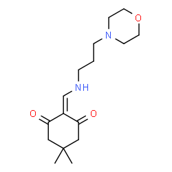 ChemSpider 2D Image | 5,5-Dimethyl-2-({[3-(4-morpholinyl)propyl]amino}methylene)-1,3-cyclohexanedione | C16H26N2O3