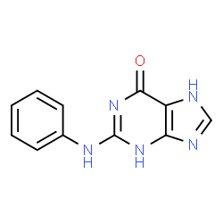 ChemSpider 2D Image | 2-(phenylamino)-1H-purin-6-ol | C11H9N5O